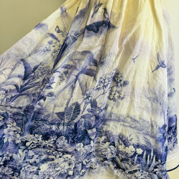 Zimmermann Wylie shirred printed linen midi dress - Picture 11 of 11